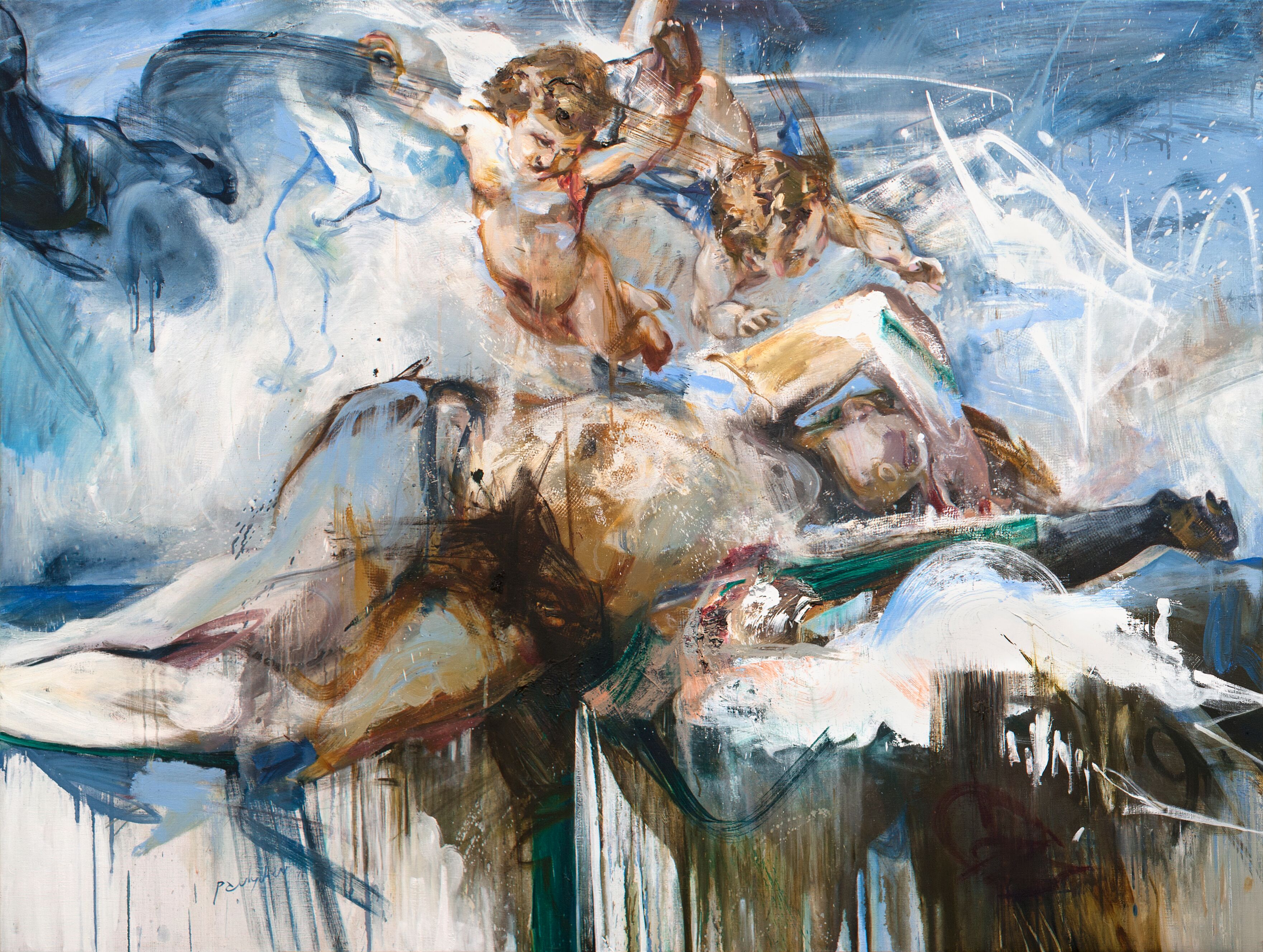 Спящая Венера, окруженная ангелами - 1,  Григорий Павлычев , Купить картину Масло