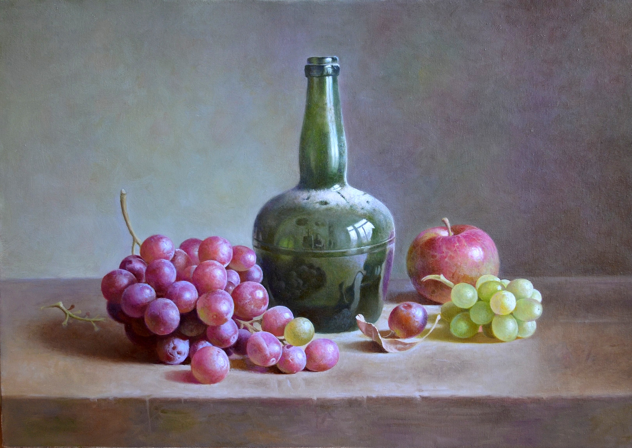 Натюрморт с виноградом - 1, Станислав Чадов , Купить картину Масло