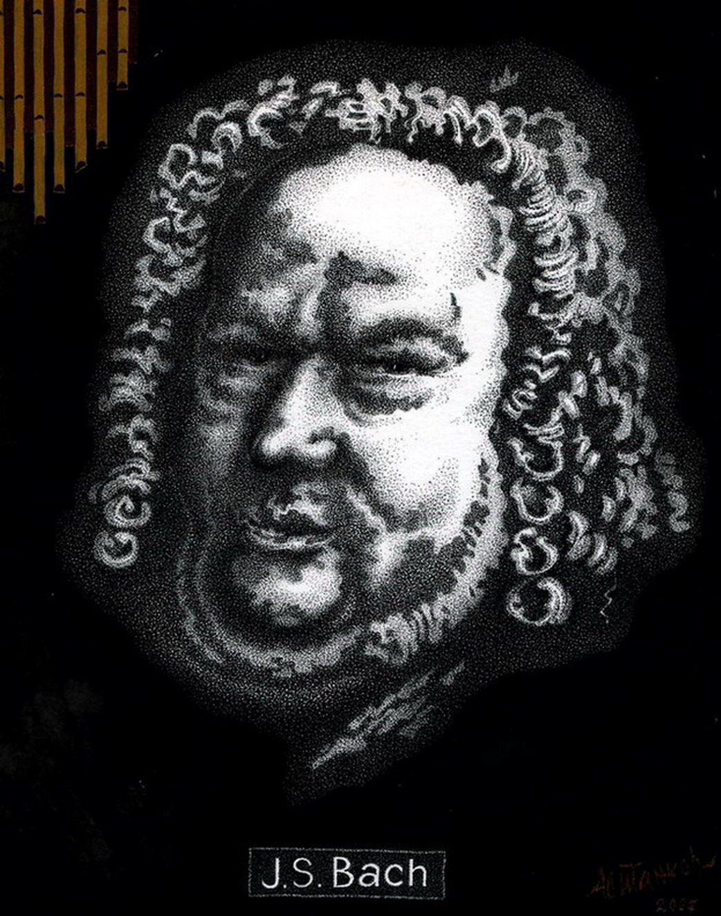 J.S. Bach - 1, Александр Астанков, Купить картину Смешанная техника