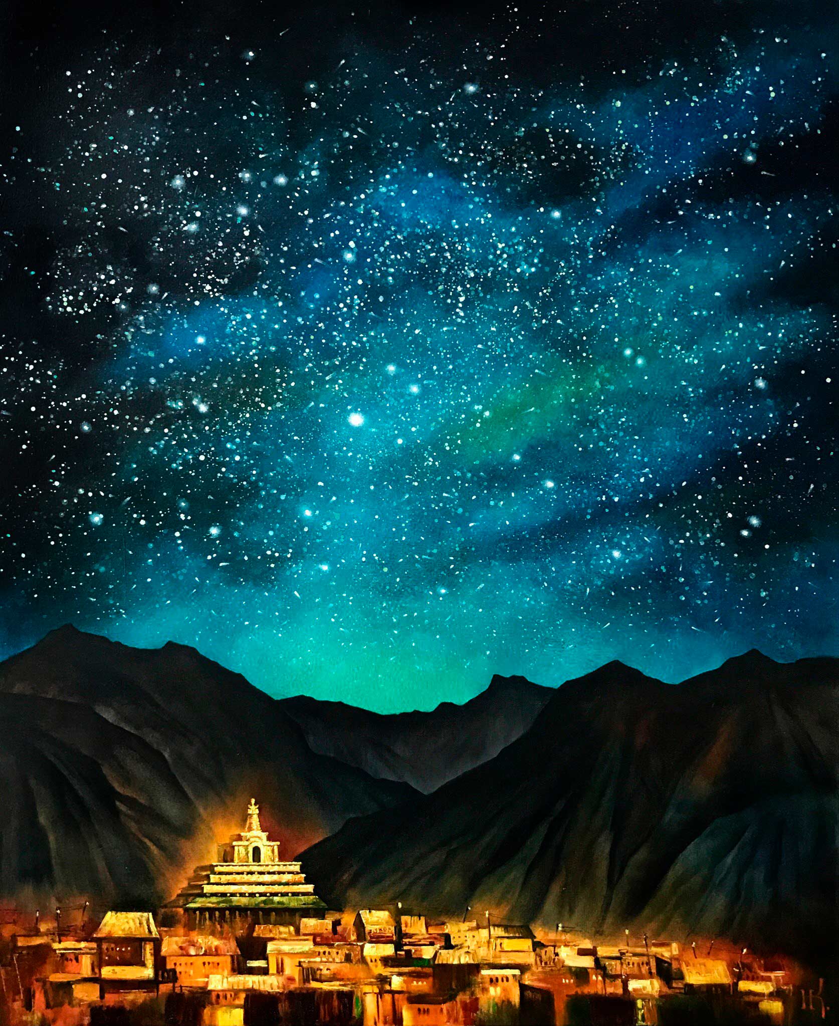 Звезды над Тибетом - 1, Наталья Климова, Купить картину Масло