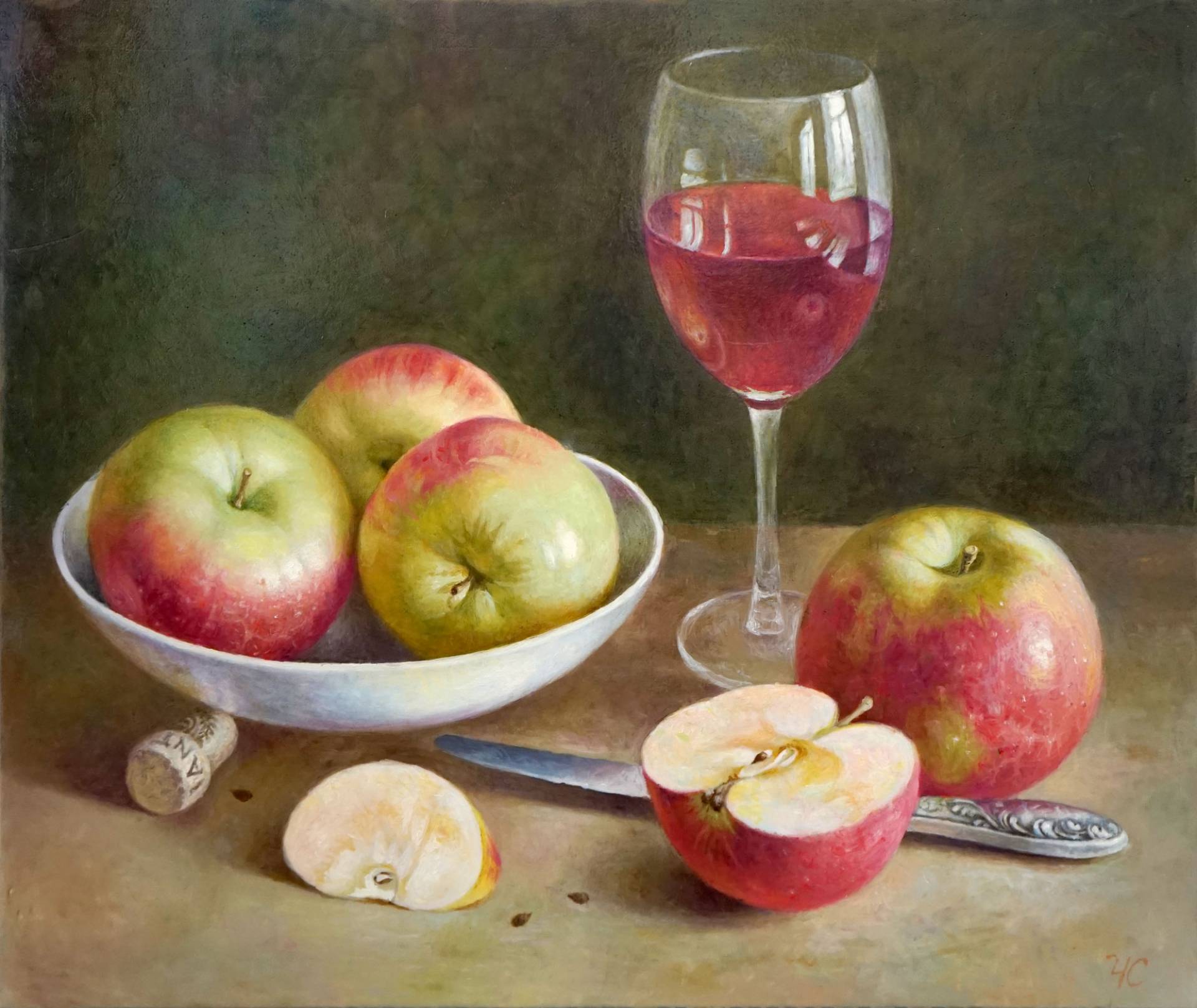 Яблоки и вино - 1, Станислав Чадов , Купить картину Масло