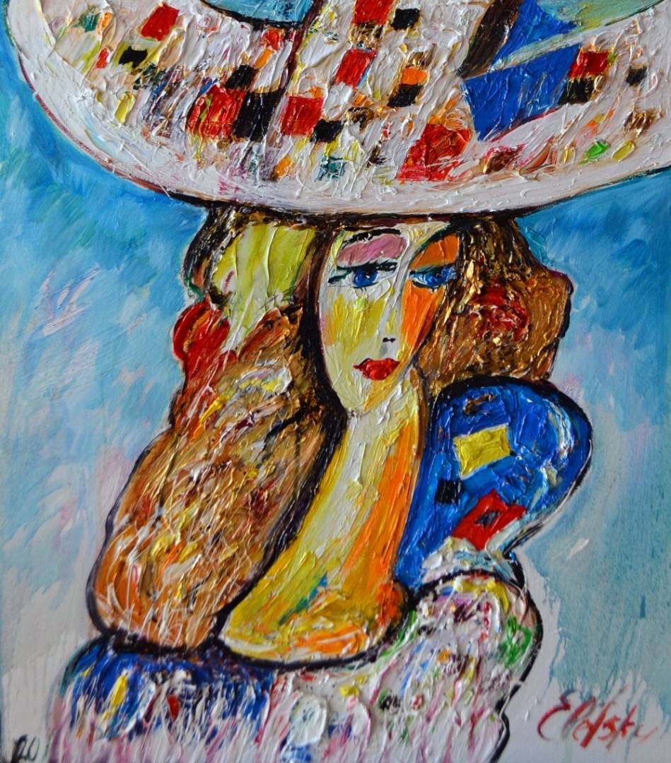 Дама в шляпе - 1, Андрей Елецкий , Купить картину Масло