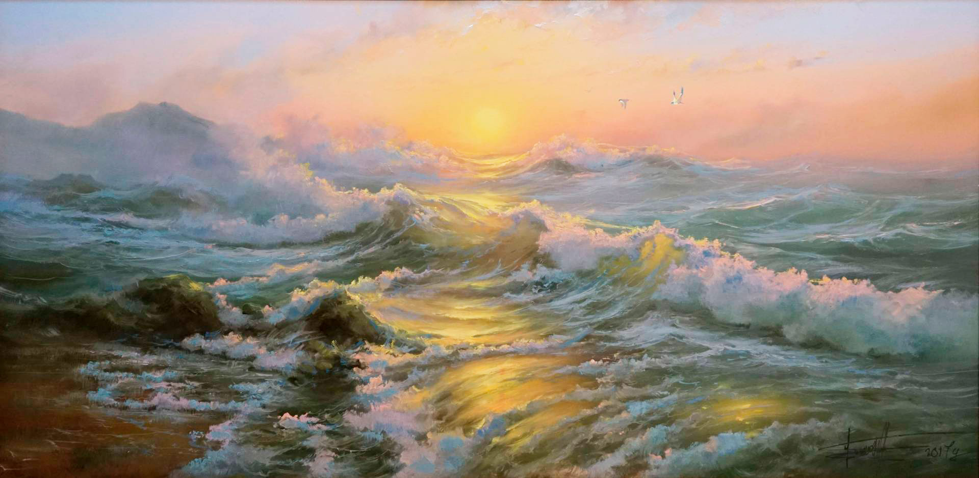 Светлое, теплое море  - 1, Дмитрий Балахонов , Купить картину Масло