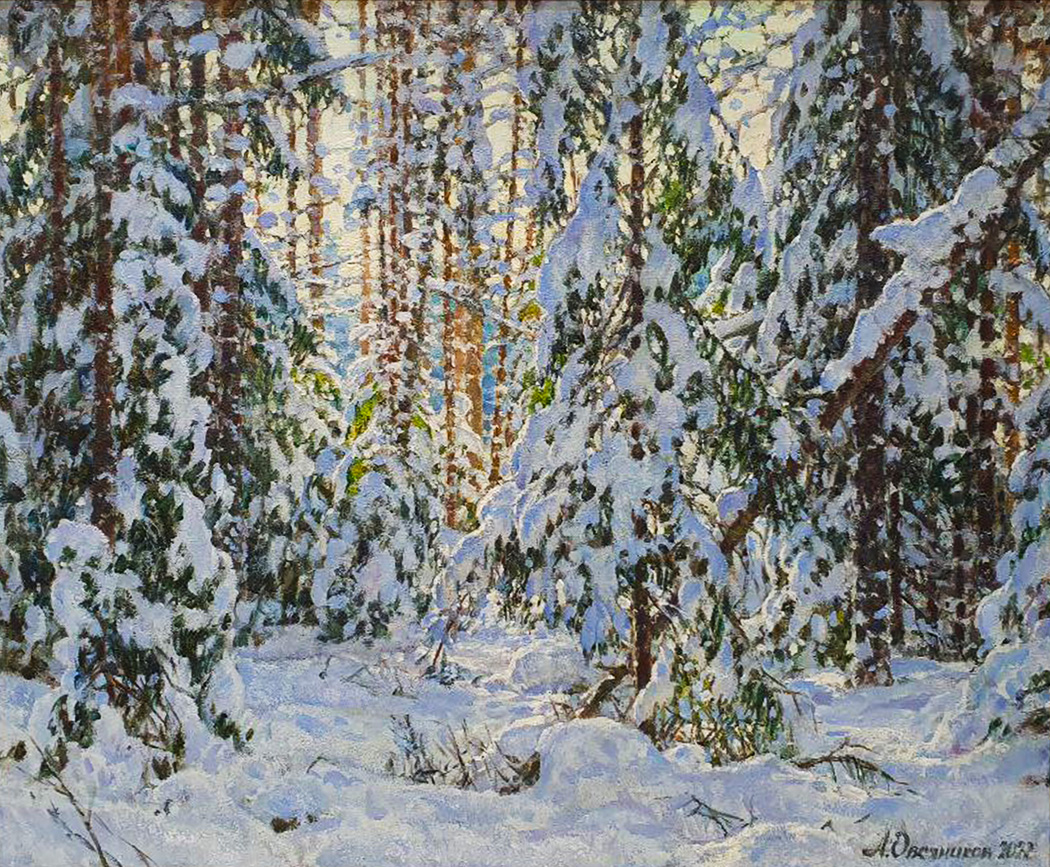 В зимнем лесу - 1, Антон Овсяников, Купить картину Масло
