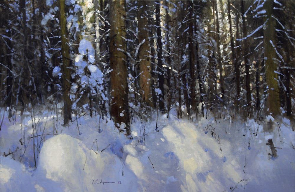 Снежный лес - 1, Алексей Савченко , Купить картину Масло