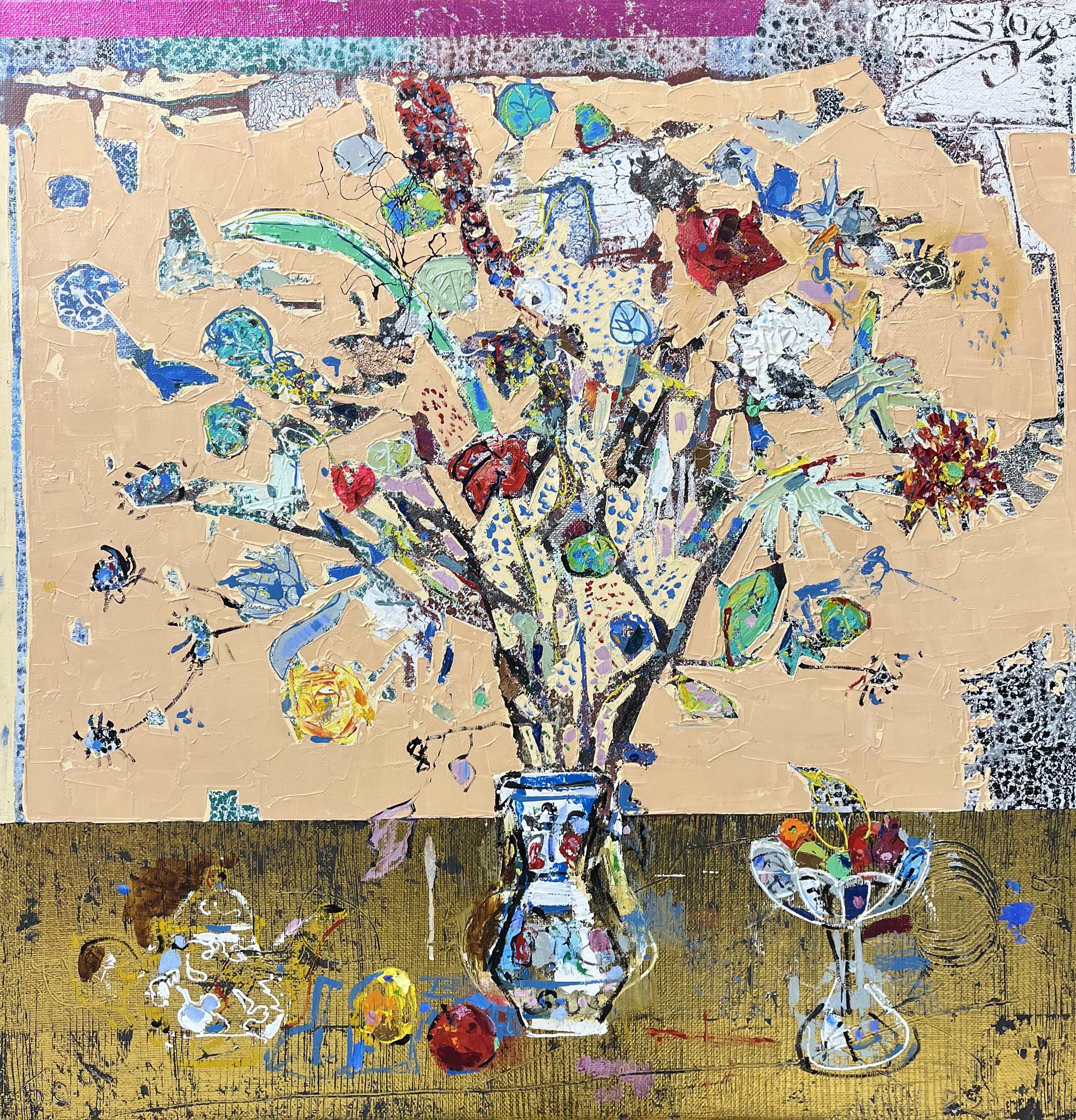 Натюрмрот с цветами - 1, Александр Бояджан , Купить картину Смешанная техника