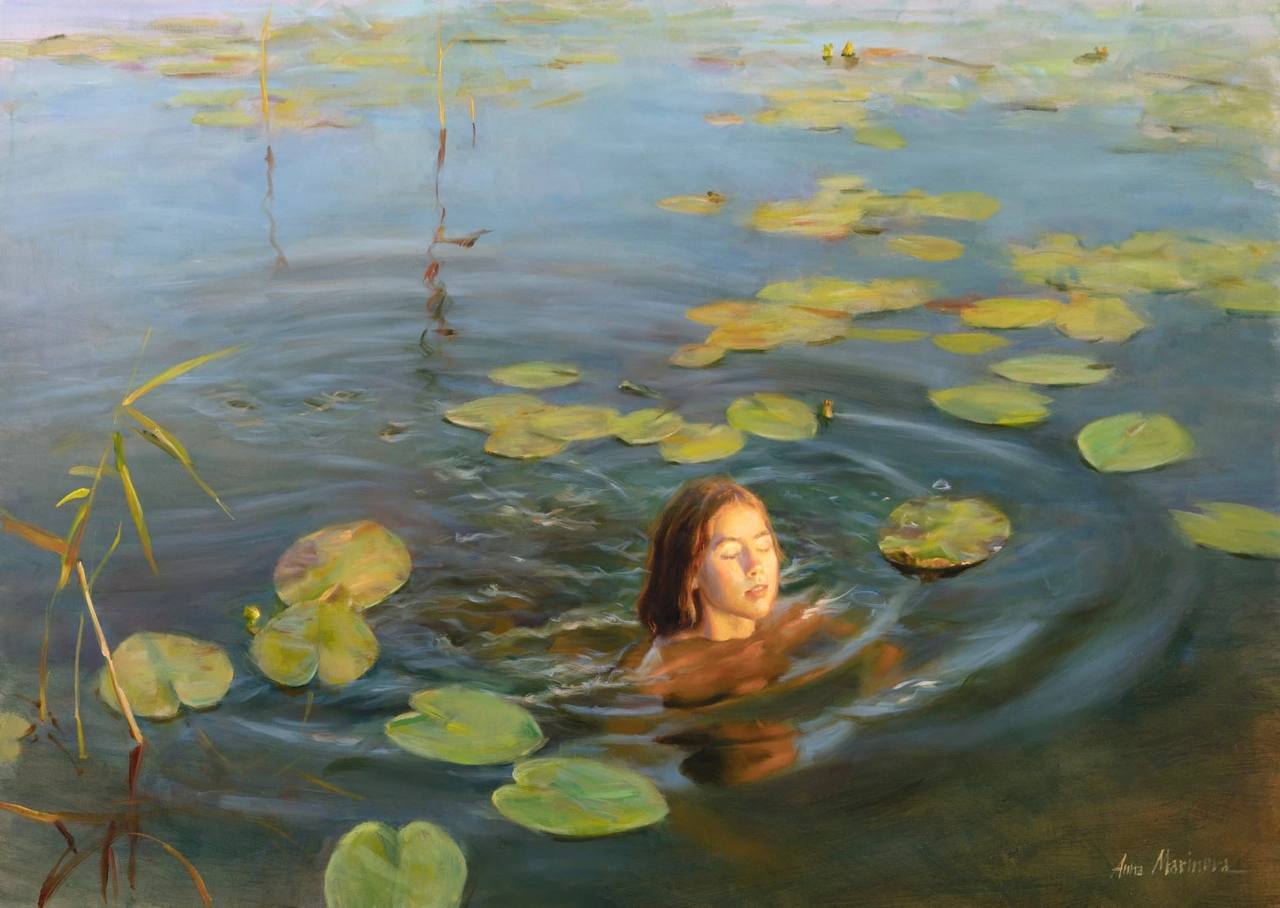 Вечернее купание - 1, Анна Маринова, Купить картину Масло