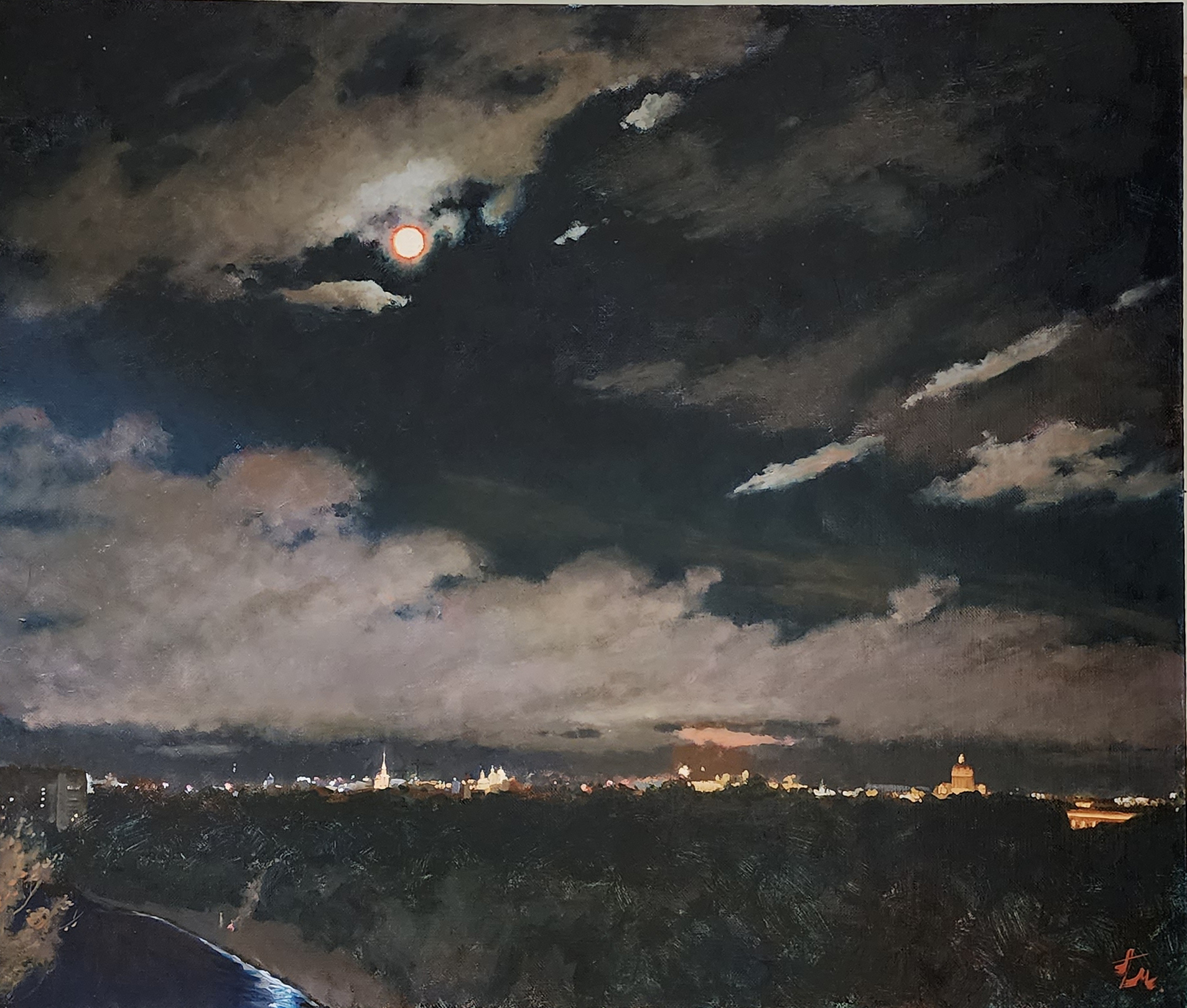 Ночь над Петербургом - 1, Антон Мелентьев, Купить картину Масло
