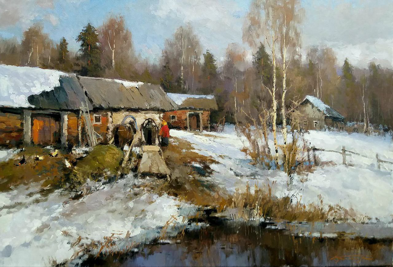 Весенний мотив - 1, Александр Кремер, Купить картину Масло