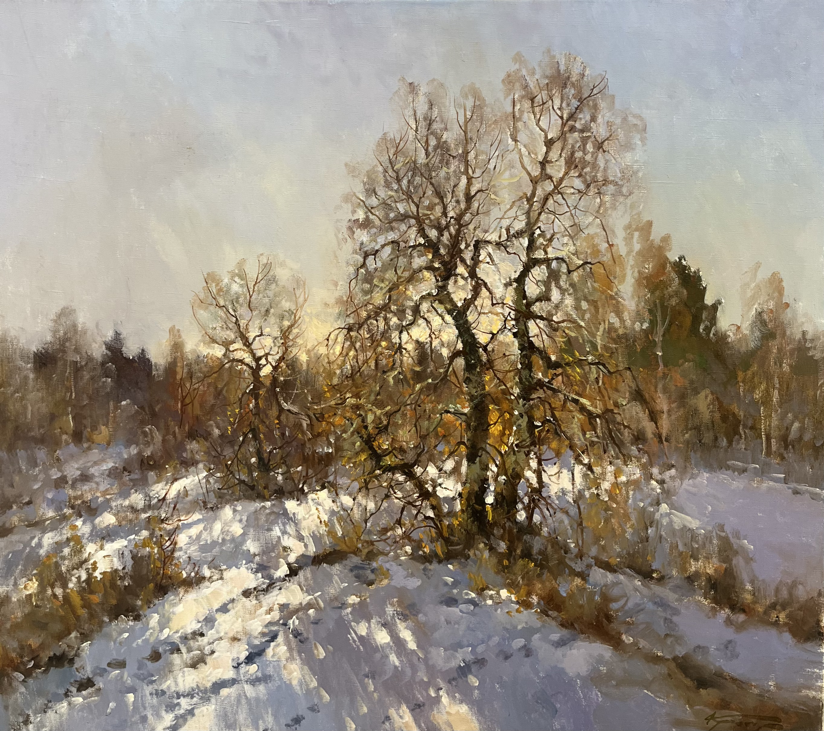 Первый снег. Ноябрь - 1, Александр Кремер, Купить картину Масло