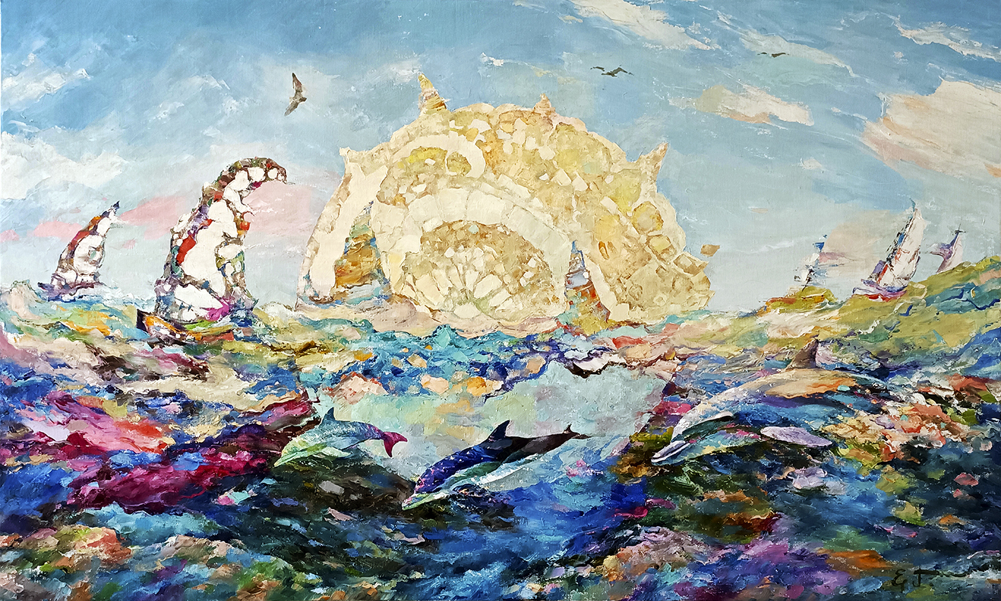 Регата VI. Ракушка - Восход - 1, Евгений Гусельников, Купить картину Масло