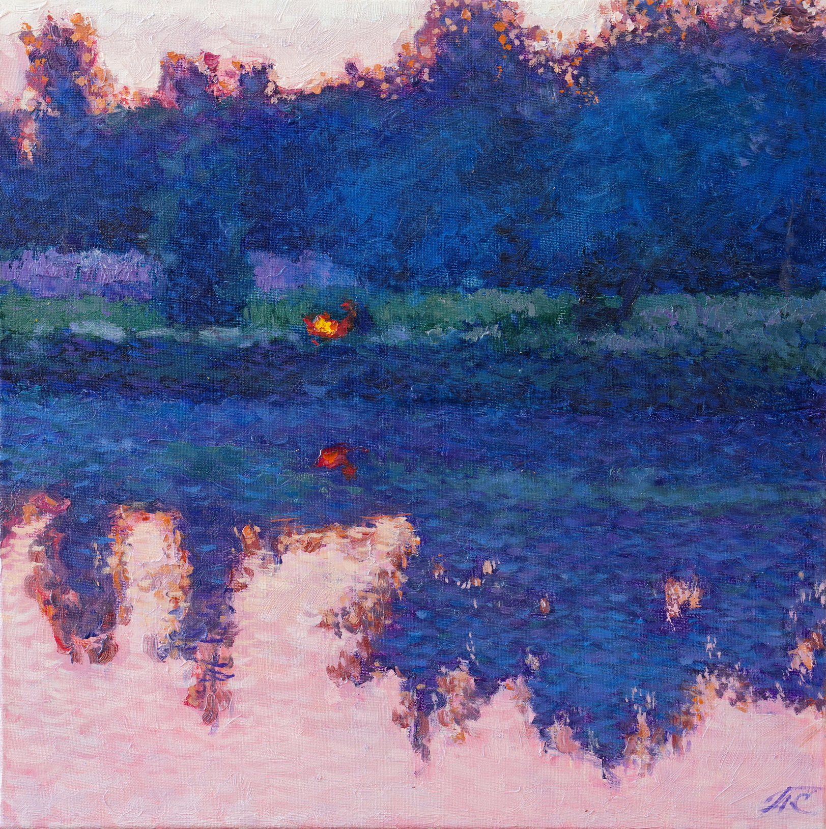 Костерок на рассвете - 1, Сергей Прохоров , Купить картину Масло