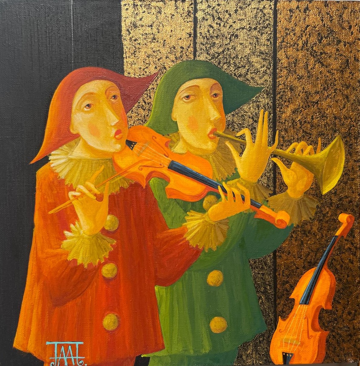 Дуэт арлекинов III - 1, Алла Липатова , Купить картину Масло