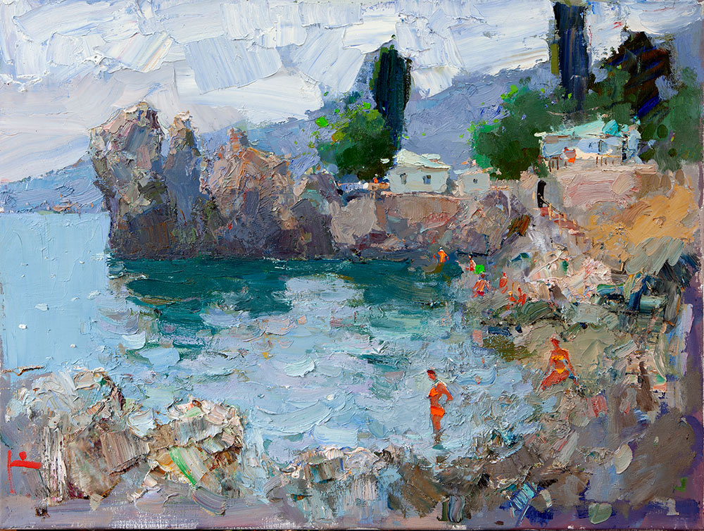 Бухта Чехова. Жара - 1, Вячеслав Короленков, Купить картину Масло