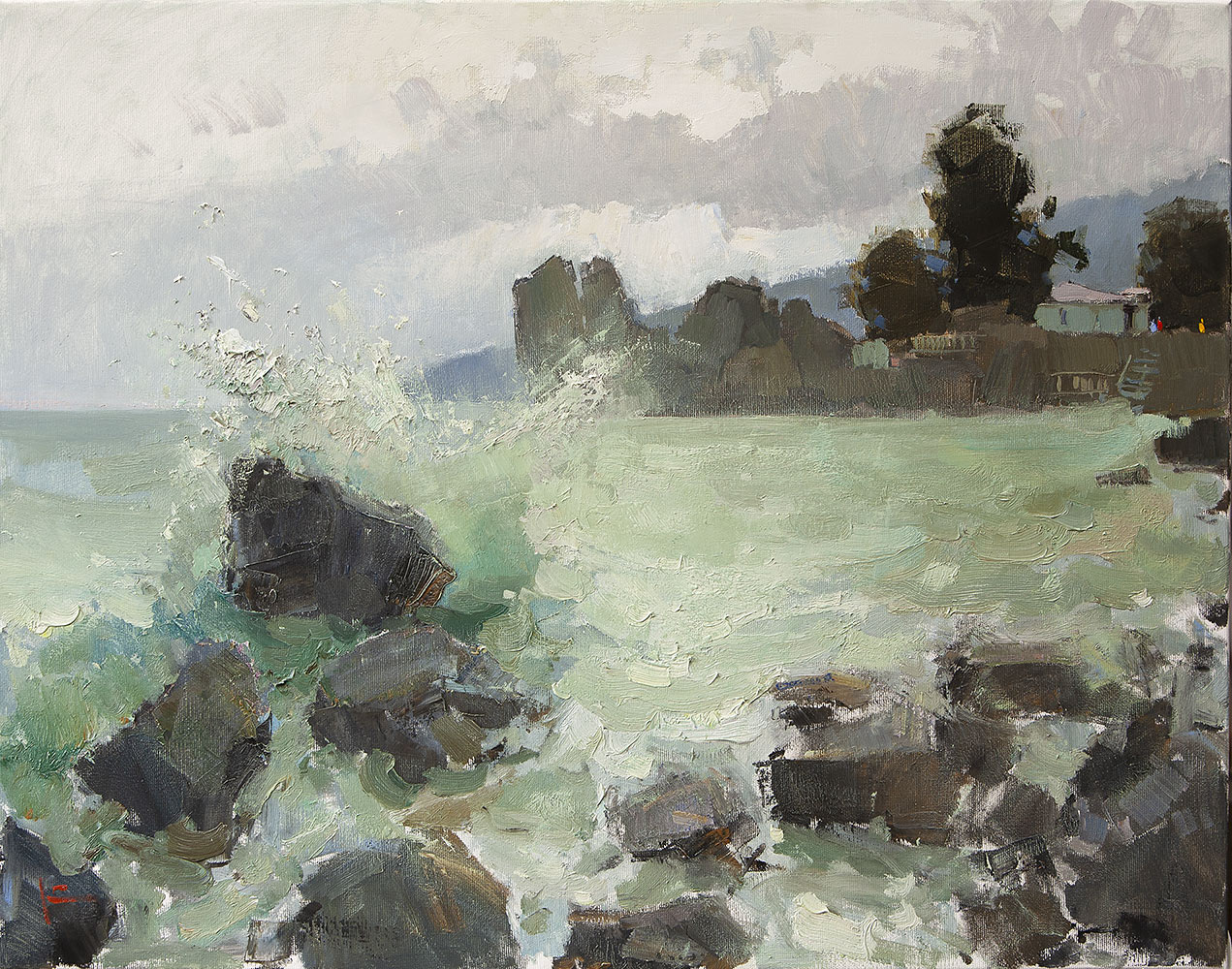 Море заволновалось  - 1, Вячеслав Короленков, Купить картину Масло