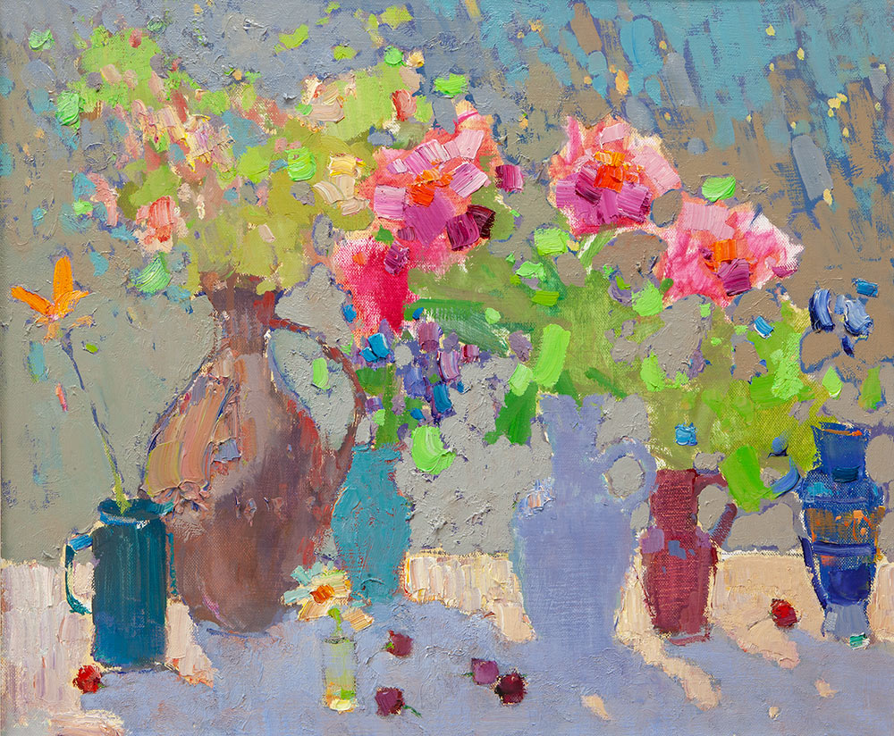 Первые пионы - 1, Вячеслав Короленков, Купить картину Масло