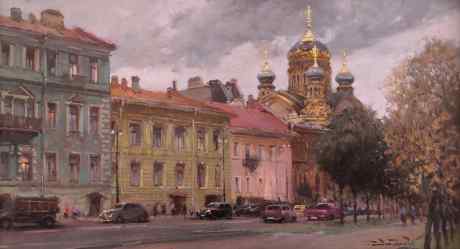 Осень на набережной Лейтенанта Шмидта