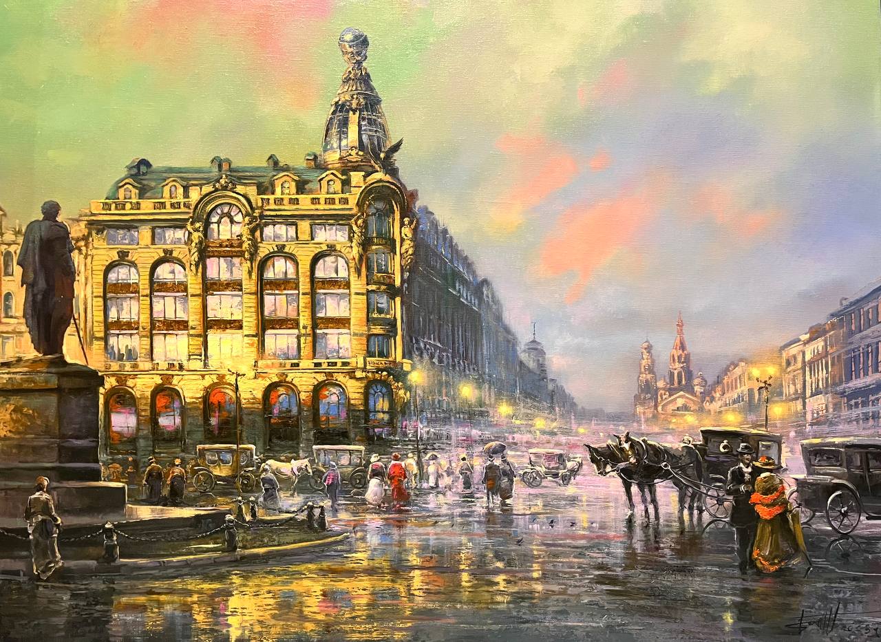 На Невском. Вечер - 1, Дмитрий Балахонов , Купить картину Масло