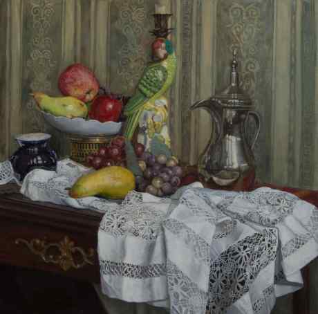 Натюрморт с попугаем