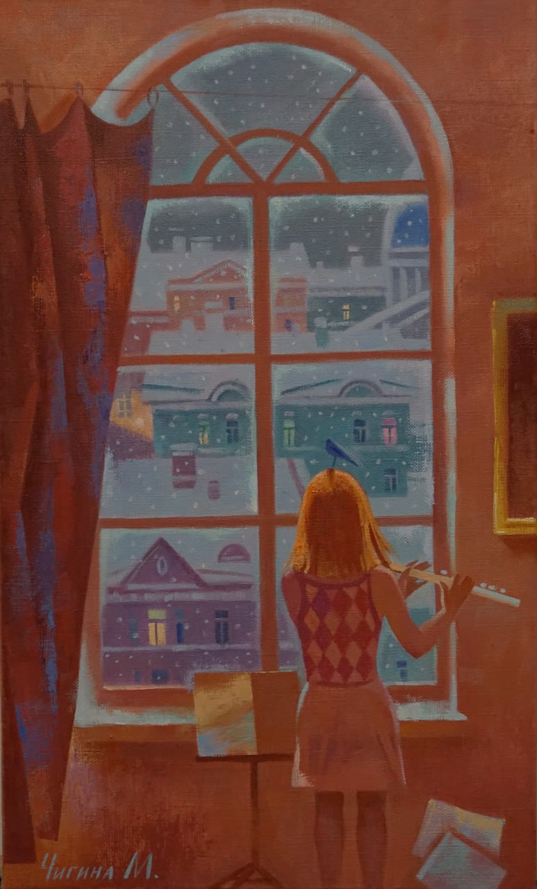 Мелодия для флейты - 1, Маргарита Чигина, Купить картину Масло