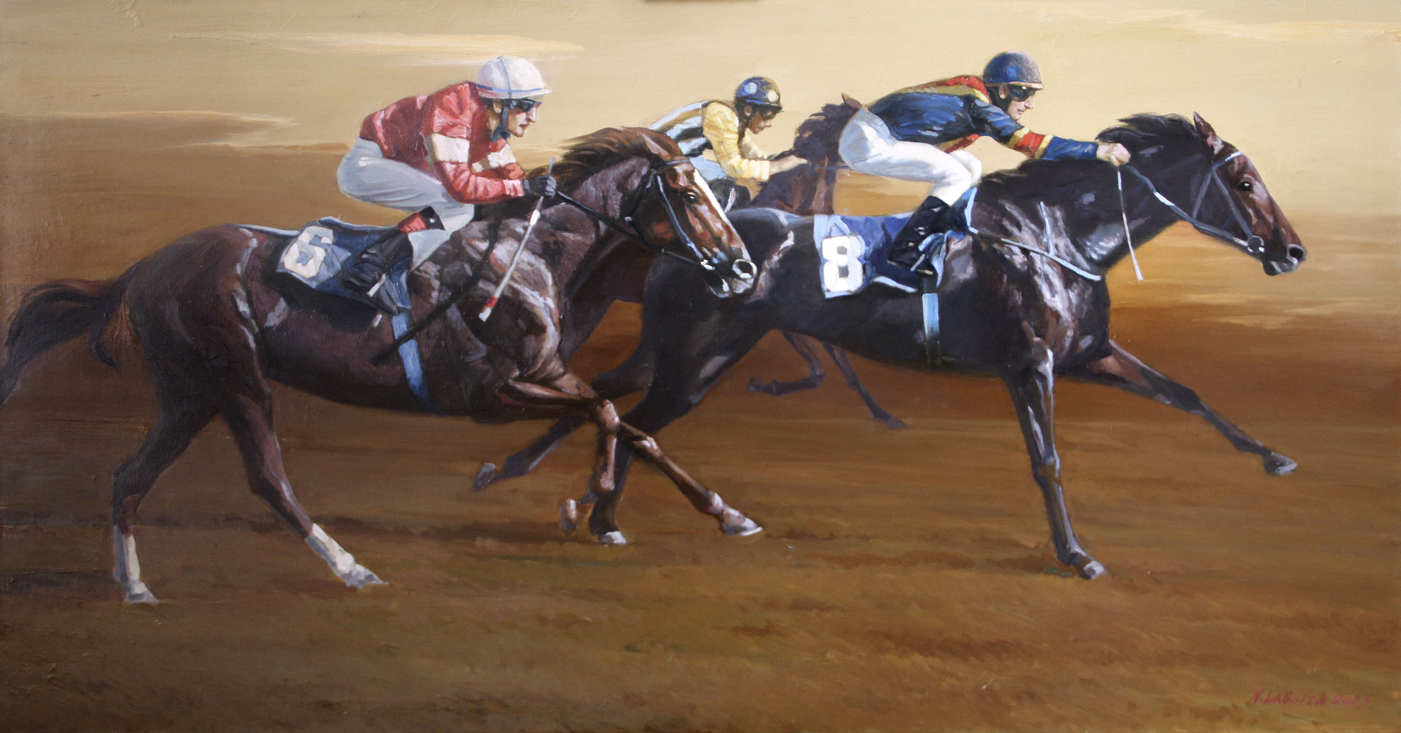 Скачки. Трио - 1, Николай Лагойда, Купить картину Масло