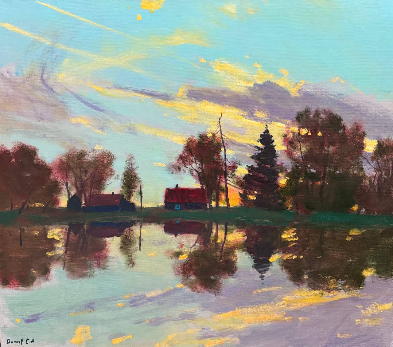 Вечернее зеркало - 1, Сергей Данчев, Купить картину Масло