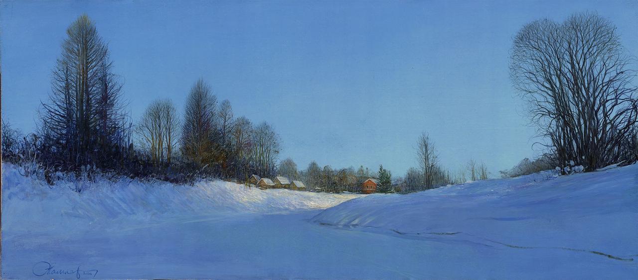 Застывший Оредеж - 1, Андрей Мамаев, Купить картину Масло