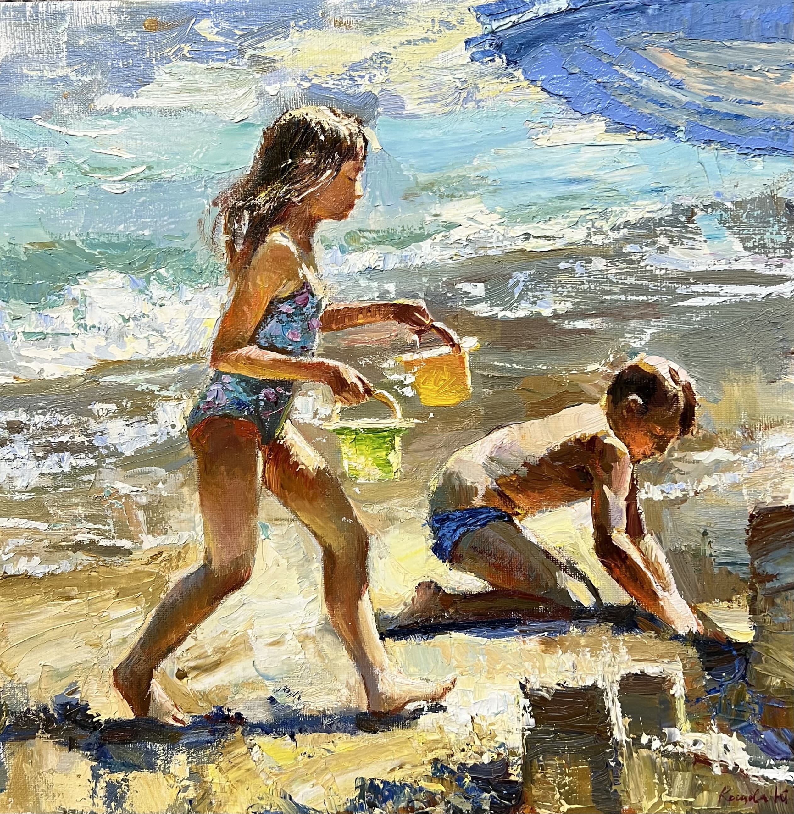 Замки на песке - 1, Юлия Косцова, Купить картину Масло