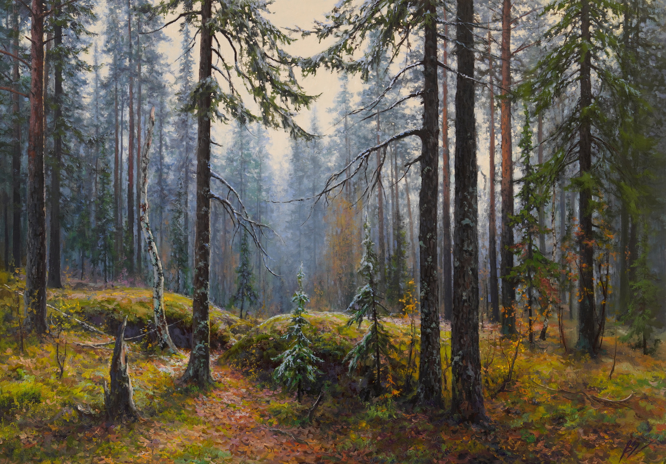 Первый иней, первый снег - 1, Вадим Зайнуллин , Купить картину Масло
