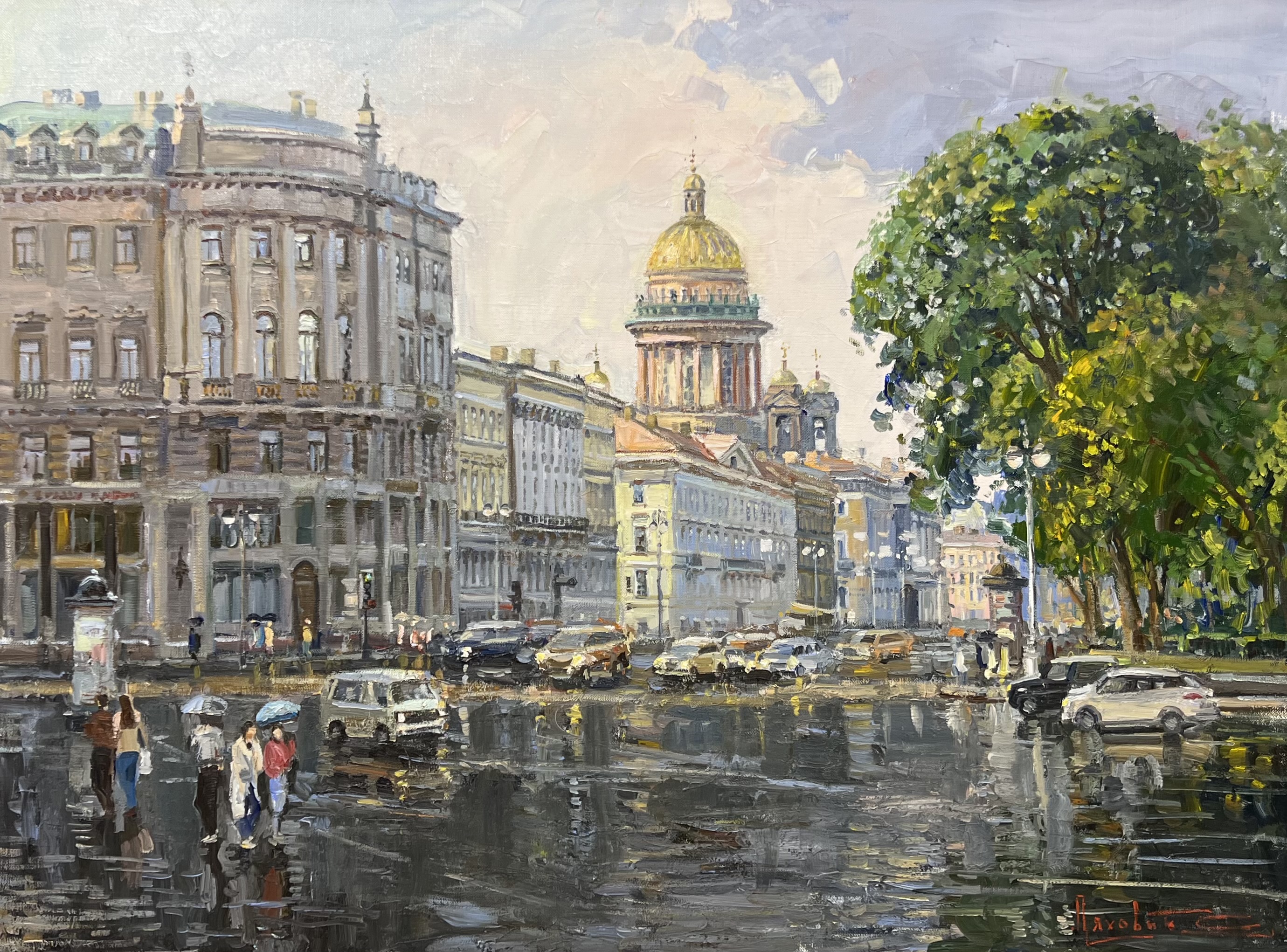 После дождя. Санкт-Петербург - 1, Сергей Ляхович, Купить картину Масло