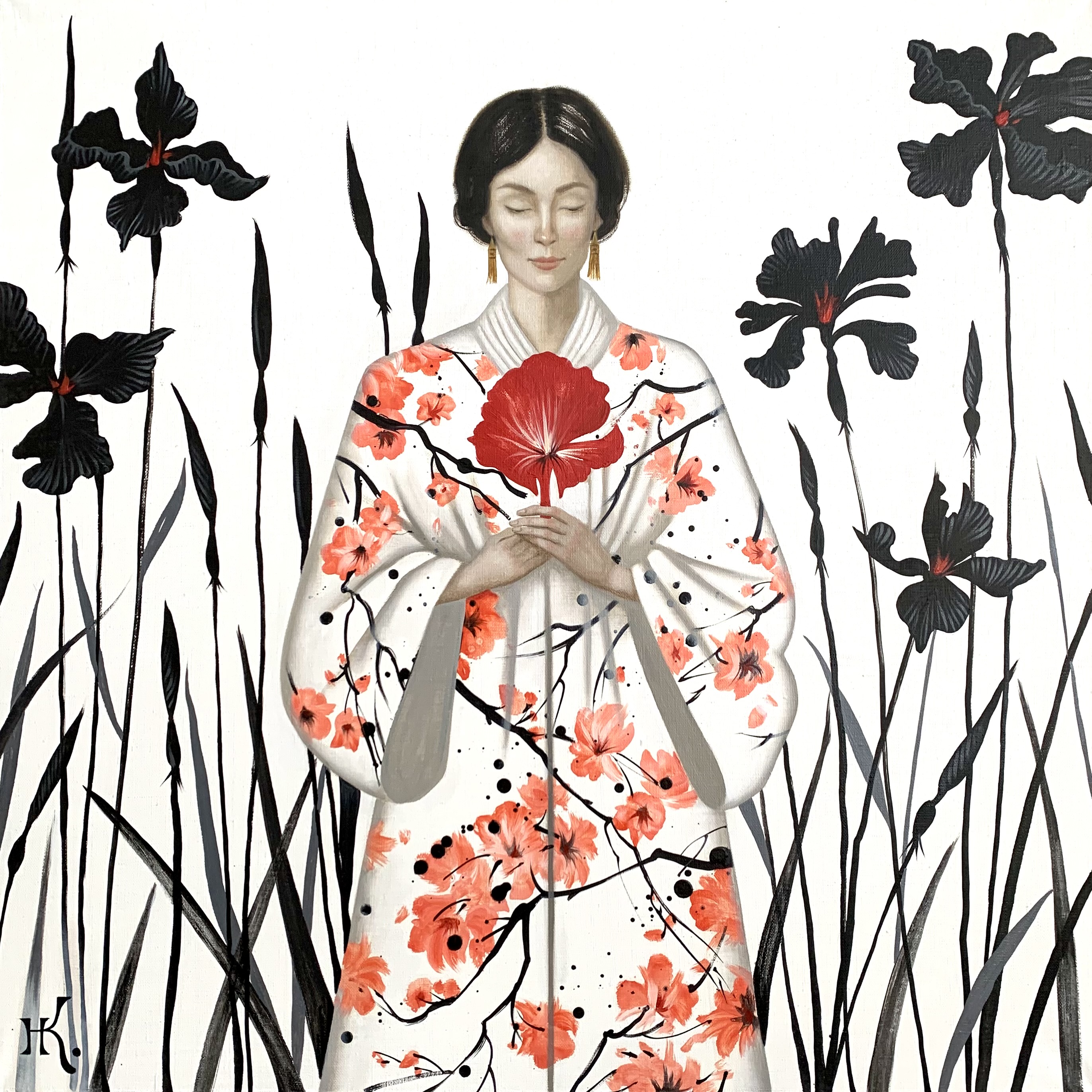 Картина Безмятежность Масло, Холст, 70 x 70 см Наталья Климова